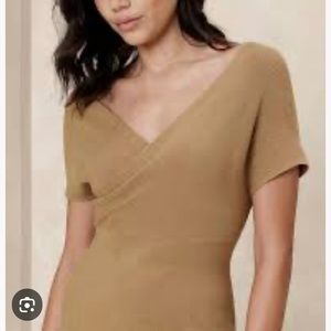 Banana Republic Off-Shoulder Cross-Front Dress